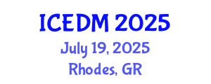 International Conference on Educational Data Mining (ICEDM) July 19, 2025 - Rhodes, Greece