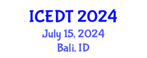 International Conference on Educational Design and Technology (ICEDT) July 15, 2024 - Bali, Indonesia