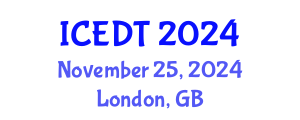 International Conference on Educational Design and Technology (ICEDT) November 25, 2024 - London, United Kingdom