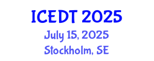 International Conference on Educational Design and Technology (ICEDT) July 15, 2025 - Stockholm, Sweden