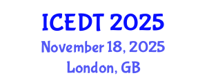 International Conference on Educational Design and Technology (ICEDT) November 18, 2025 - London, United Kingdom