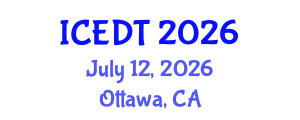 International Conference on Educational Design and Technology (ICEDT) July 12, 2026 - Ottawa, Canada