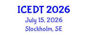 International Conference on Educational Design and Technology (ICEDT) July 15, 2026 - Stockholm, Sweden