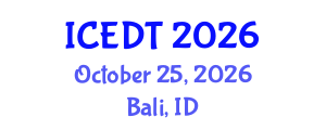 International Conference on Educational Design and Technology (ICEDT) October 25, 2026 - Bali, Indonesia