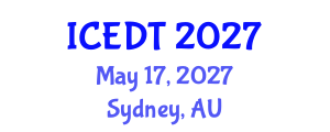 International Conference on Educational Design and Technology (ICEDT) May 17, 2027 - Sydney, Australia International Conference on Educational Design and Technology (ICEDT) May 17, 2027 - Sydney, Australia
