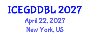 International Conference on Educational Game Development and Game-Based Learning (ICEGDDBL) April 22, 2027 - New York, United States International Conference on Educational Game Development and Game-Based Learning (ICEGDDBL) April 22, 2027 - New York, United States