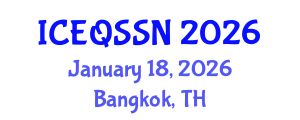 International Conference on Educational Quality and Students with Special Needs (ICEQSSN) January 18, 2026 - Bangkok, Thailand