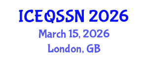 International Conference on Educational Quality and Students with Special Needs (ICEQSSN) March 15, 2026 - London, United Kingdom