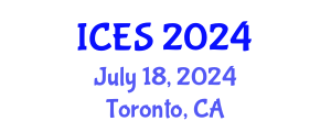 International Conference on Educational Sciences (ICES) July 18, 2024 - Toronto, Canada