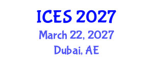 International Conference on Educational Sciences (ICES) March 22, 2027 - Dubai, United Arab Emirates International Conference on Educational Sciences (ICES) March 22, 2027 - Dubai, United Arab Emirates