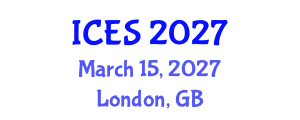 International Conference on Educational Sciences (ICES) March 15, 2027 - London, United Kingdom International Conference on Educational Sciences (ICES) March 15, 2027 - London, United Kingdom