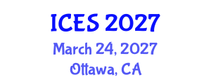 International Conference on Educational Sciences (ICES) March 24, 2027 - Ottawa, Canada International Conference on Educational Sciences (ICES) March 24, 2027 - Ottawa, Canada