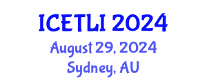 International Conference on Educational Technology and Learning Innovation (ICETLI) August 29, 2024 - Sydney, Australia