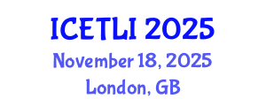 International Conference on Educational Technology and Learning Innovation (ICETLI) November 18, 2025 - London, United Kingdom