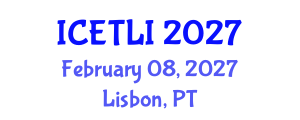 International Conference on Educational Technology and Learning Innovation (ICETLI) February 08, 2027 - Lisbon, Portugal International Conference on Educational Technology and Learning Innovation (ICETLI) February 08, 2027 - Lisbon, Portugal