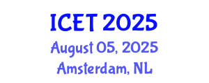 International Conference on Educational Technology (ICET) August 05, 2025 - Amsterdam, Netherlands
