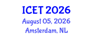 International Conference on Educational Technology (ICET) August 05, 2026 - Amsterdam, Netherlands