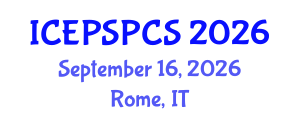 International Conference on Electric Power System Protection and Control System (ICEPSPCS) September 16, 2026 - Rome, Italy