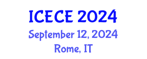 International Conference on Electrical and Communication Engineering (ICECE) September 12, 2024 - Rome, Italy