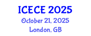 International Conference on Electrical and Communication Engineering (ICECE) October 21, 2025 - London, United Kingdom