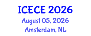 International Conference on Electrical and Communication Engineering (ICECE) August 05, 2026 - Amsterdam, Netherlands