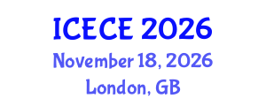 International Conference on Electrical and Communication Engineering (ICECE) November 18, 2026 - London, United Kingdom