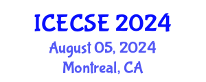 International Conference on Electrical and Computer Systems Engineering (ICECSE) August 05, 2024 - Montreal, Canada