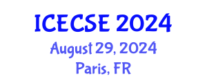 International Conference on Electrical and Computer Systems Engineering (ICECSE) August 29, 2024 - Paris, France