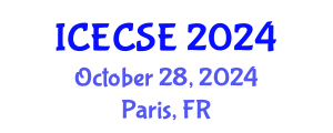 International Conference on Electrical and Computer Systems Engineering (ICECSE) October 28, 2024 - Paris, France