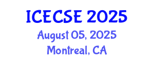 International Conference on Electrical and Computer Systems Engineering (ICECSE) August 05, 2025 - Montreal, Canada