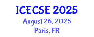 International Conference on Electrical and Computer Systems Engineering (ICECSE) August 26, 2025 - Paris, France