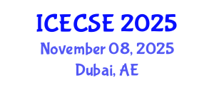 International Conference on Electrical and Computer Systems Engineering (ICECSE) November 08, 2025 - Dubai, United Arab Emirates