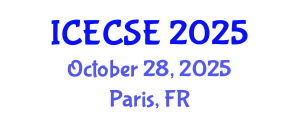 International Conference on Electrical and Computer Systems Engineering (ICECSE) October 28, 2025 - Paris, France