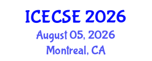 International Conference on Electrical and Computer Systems Engineering (ICECSE) August 05, 2026 - Montreal, Canada