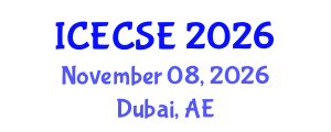 International Conference on Electrical and Computer Systems Engineering (ICECSE) November 08, 2026 - Dubai, United Arab Emirates