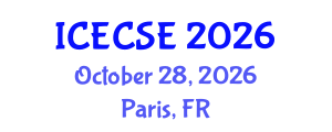 International Conference on Electrical and Computer Systems Engineering (ICECSE) October 28, 2026 - Paris, France