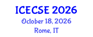 International Conference on Electrical and Computer Systems Engineering (ICECSE) October 18, 2026 - Rome, Italy