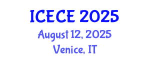 International Conference on Electrical and Control Engineering (ICECE) August 12, 2025 - Venice, Italy