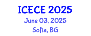 International Conference on Electrical and Control Engineering (ICECE) June 03, 2025 - Sofia, Bulgaria