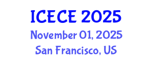 International Conference on Electrical and Control Engineering (ICECE) November 01, 2025 - San Francisco, United States