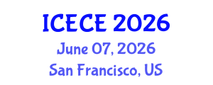 International Conference on Electrical and Control Engineering (ICECE) June 07, 2026 - San Francisco, United States