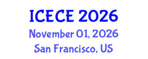 International Conference on Electrical and Control Engineering (ICECE) November 01, 2026 - San Francisco, United States