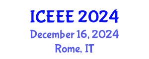 International Conference on Electrical and Electronics Engineering (ICEEE) December 16, 2024 - Rome, Italy