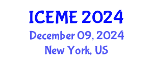 International Conference on Electrical and Mechatronics Engineering (ICEME) December 09, 2024 - New York, United States
