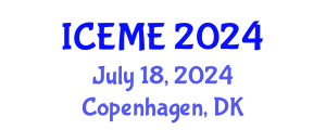 International Conference on Electrical and Mechatronics Engineering (ICEME) July 18, 2024 - Copenhagen, Denmark