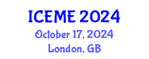 International Conference on Electrical and Mechatronics Engineering (ICEME) October 17, 2024 - London, United Kingdom