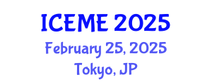 International Conference on Electrical and Mechatronics Engineering (ICEME) February 25, 2025 - Tokyo, Japan
