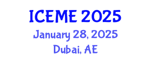 International Conference on Electrical and Mechatronics Engineering (ICEME) January 28, 2025 - Dubai, United Arab Emirates