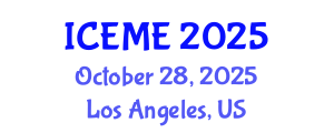 International Conference on Electrical and Mechatronics Engineering (ICEME) October 28, 2025 - Los Angeles, United States