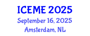 International Conference on Electrical and Mechatronics Engineering (ICEME) September 16, 2025 - Amsterdam, Netherlands